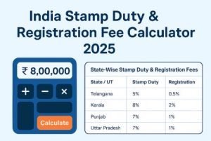 Read more about the article India Stamp Duty & Registration Fee Calculator 2025 – State-Wise Rates