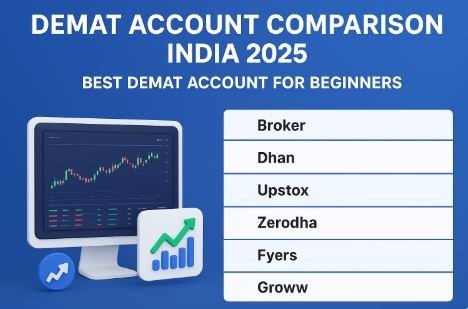 Read more about the article Best Demat Account in India for Beginners (2025) – Compare Top 5 Brokers