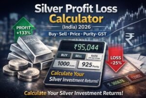 Read more about the article Silver Profit Loss Calculator (India) 2026 – Check Silver Investment Returns