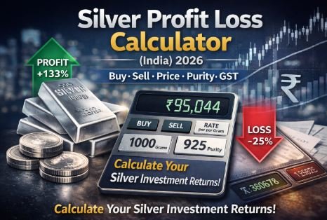 Read more about the article Silver Profit Loss Calculator (India) 2026 – Check Silver Investment Returns