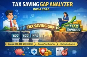 Read more about the article Tax Saving Gap Analyzer (India) 2026 – Find Unused 80C, 80D & NPS Benefits