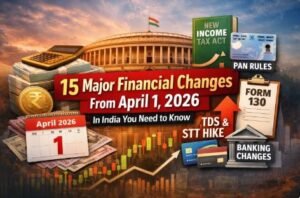 Read more about the article 15 Major Financial Changes from April 1, 2026 in India – Tax, PAN, TDS, Banking Explained