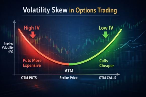 Read more about the article What is Volatility Skew in Options Trading? (Simple Explanation + Real Example)