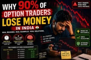 Read more about the article Why 90% of Option Traders Lose Money in India (Real Reasons + Solutions)