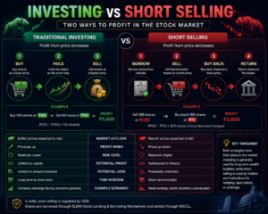 difference between investing and short selling