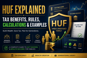 Read more about the article HUF Explained: Tax Benefits, Rules, Examples & Tax Calculations for Investors