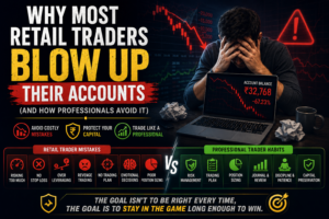 Read more about the article Why Most Retail Traders Blow Up Their Accounts (And How Professionals Avoid It)
